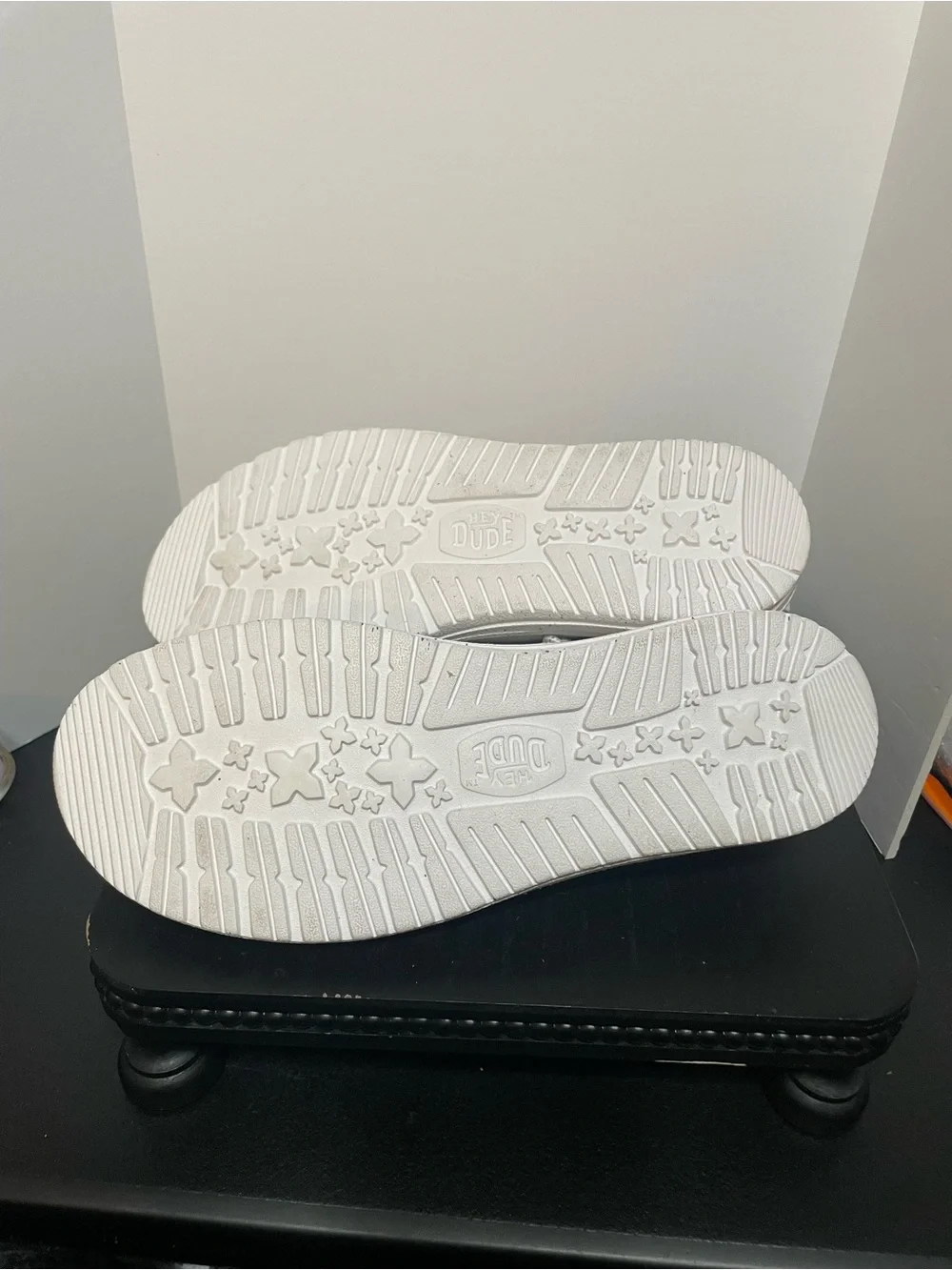 Hey Dude White Mesh Slip-On Loafers